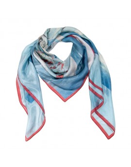 Maxi square silk scarf - Winslow Homer Seascape Watercolors
