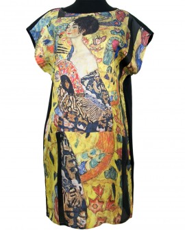 Vestido de seda Klimt - Dama con un abanico