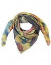 Woman Klimt silk scarf Woman with a fan