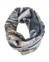 Silk infinity scarf African Zebra