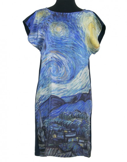 Robe en soie Van Gogh - La nuit étoilée