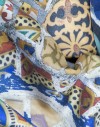 Silk twill infinity scarf Gaudi guell park bench