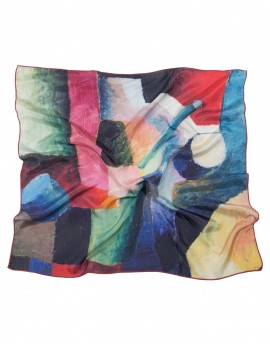 Pañuelo de seda multicolor August Macke Composición colorida de formas 1914
