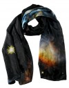 Large silk scarf blue nebula