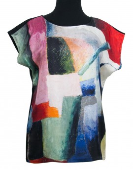 Silk blouse - Macke Colored Composition