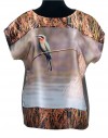 Silk blouse Okavango bird