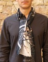Bespoke silk scarf 45x180 cm (17x70")