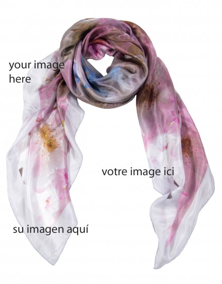Bespoke silk scarf 90x90 cm (35x35")