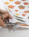 Kit patchwork appliqué chemin de table en lin Feuilles d'automne