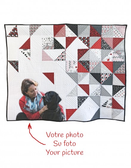 Kit de patchwork personnalisé Portrait aux triangles