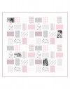 Kit couverture patchwork enfant personnalisé avec 12 photos et prénom rose et gris