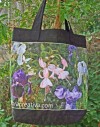 Kit Linen Tote Bag with Flowers