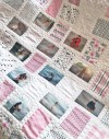 Custom printed photo panel on cotton quilting fabric - 12 photos 10x15 cm