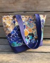 Cut and Sew Tote Bag Gaudi Modernist mosaic in blue