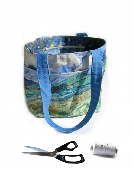 Cut and Sew Tote Bag Van Gogh Provence landscape and Olivee trees