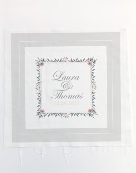 Customised fabric Romantic wedding 20x20 cm