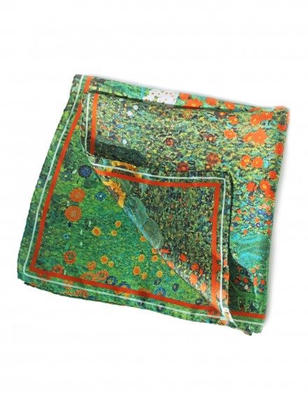 Pañuelo de seda Klimt - Jardín con girasoles