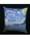 Retal de lino estampado Noche Estrellada de van Gogh