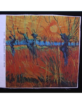 Lin imprimé Van Gogh - Saules au coucher du soleil