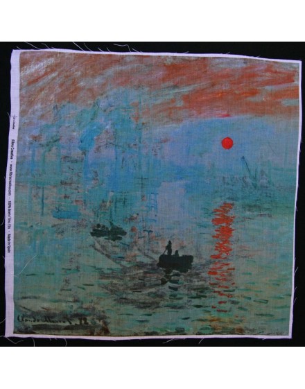 Lin imprimé Monet - Impression au soleil levant