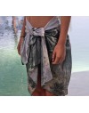 Beach Wrap en cotton voile - Florida Palmiers