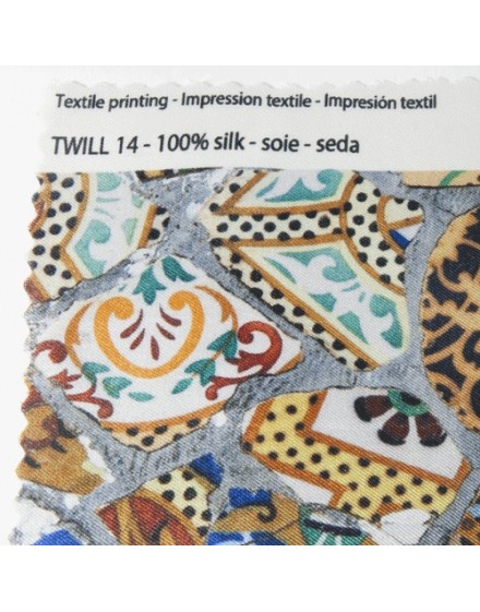 Silk fabric swatch 15x20 cm