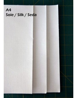 Inkjet fabric sheets, silk habotai, A4