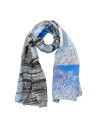 Snow branches silk scarf