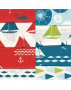 Lote de 8 fat quarters, tela ecológica infantil Set Sail de Birch Fabrics
